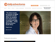 Tablet Screenshot of dailyedventures.com